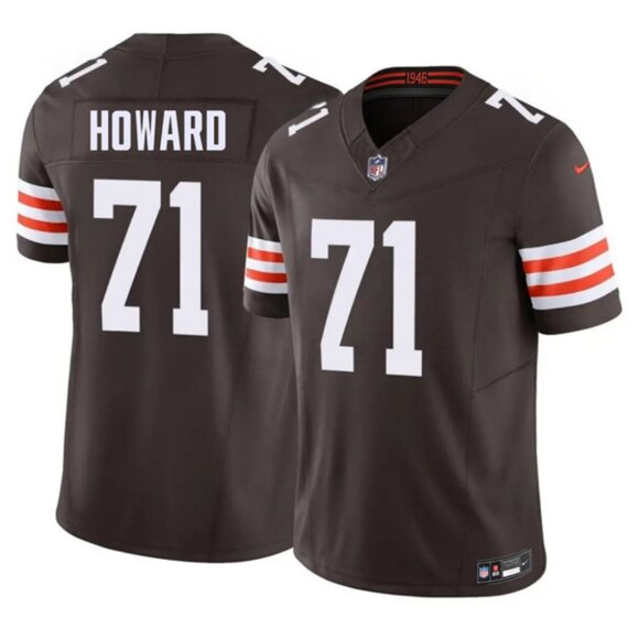 Mens Youths Choose Tytus Howard Brown Jersey Vapor Stitched